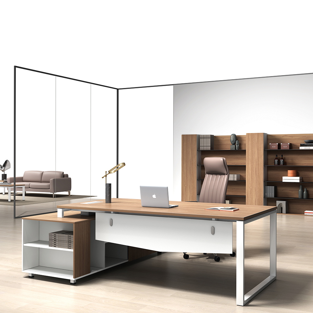 Woodworking Desk Chair - 激安セール！モダンなL字型エグゼクティブオフィス家具、木製パソコンデスク、ボス/マネージャー/ディレクター向けチェアと引き出し付きテーブル