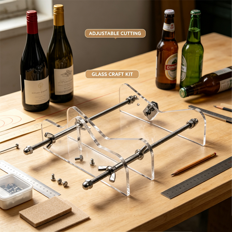 Woodworking Gift Ideas - 新しいガラス瓶カッターツール、調整可能なワイン/ビール瓶切断キット、DIYクラフトプロジェクト用、高品質で長持ち、ギフトに最適