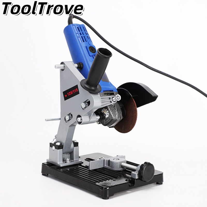 Woodworking Videos - ユニバーサルアングルグラインダースタンド鋳鉄ベース固定切断スタンド 100-125 ミリメートルアングルグラインダー木工電動工具アクセサリー
