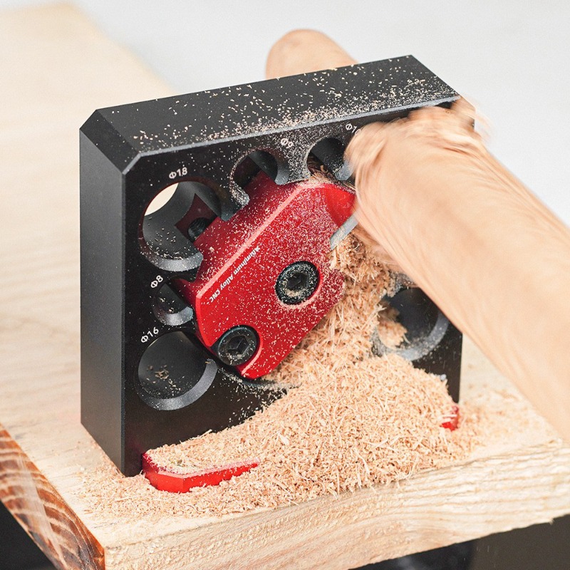 Woodworking And Carpentry - 電動ドリル丸棒製造ツール、調整可能な木工用丸ダボ＆ほぞ穴メーカー、大工用角棒補助治具
