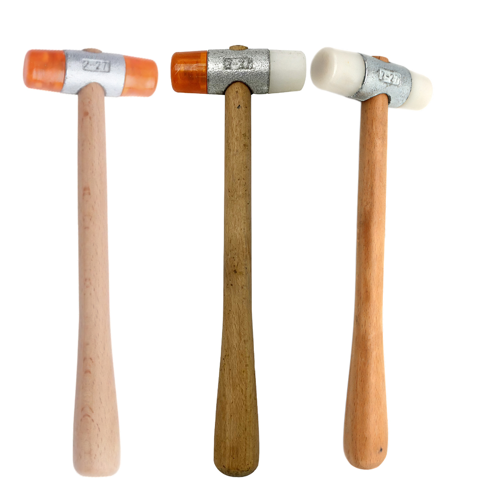 Woodworking Shops - 両面ナイロンマレットハンマー木製ハンドルジュエリー成形金属パンチングレザークラフトベンチ鍛冶ツール