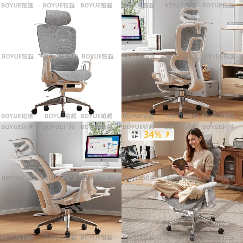 Woodworking Desk Chair - 人間工学に基づいたオフィスチェアハイバックメッシュコンピュータデスクシート調節可能なランバーサポートゲーミングリクライニングチェア家庭用仕事勉強用