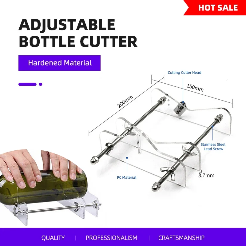Woodworking Gift Ideas - 新しいボトルカットツールキット DIYガラス工芸用、ワインやビールの瓶から簡単に花瓶やカップを作成、家の装飾、ギフトに最適