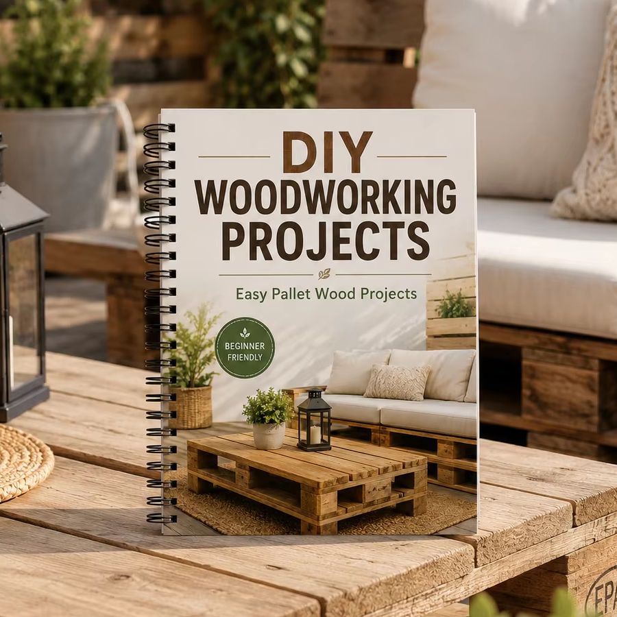 Woodworking Ebook - DIY木工プロジェクト 初心者向けステップバイステッププラン パレット家具 屋外/屋内 ホームワークショップガイド クラフトブック