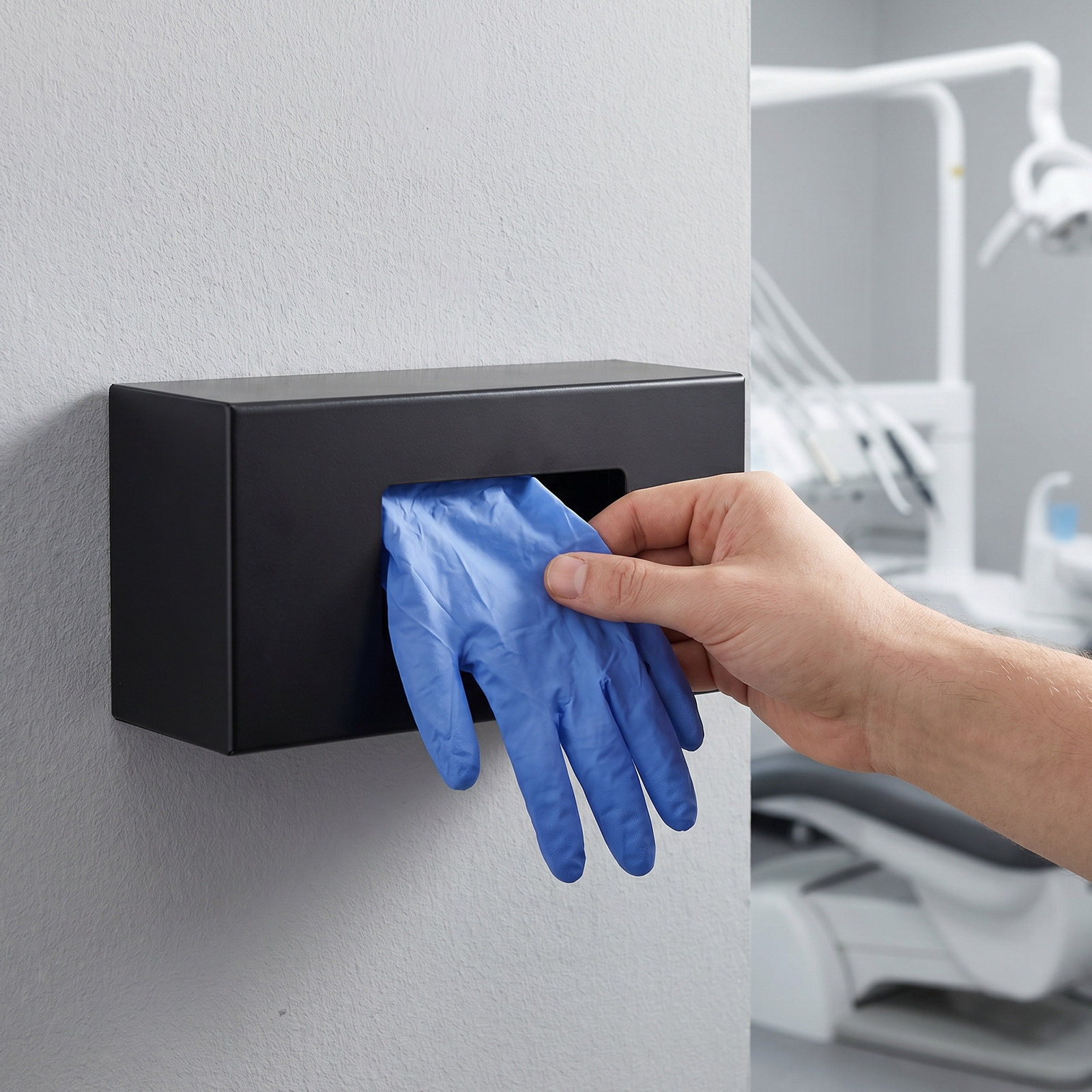 Woodworking Gloves - 壁掛けグローブディスペンサー黒鉄金属ユニバーサルブラケットニトリルラテックスビニールグローブボックス用フェイスマスクホルダー吊り下げ式