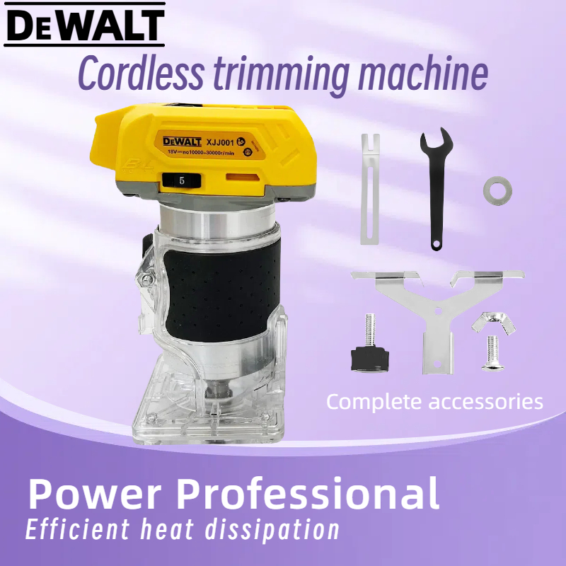 Woodworking Asmr - Dewalt 33000RPM ブラシレス木工ルーター：コードレス多機能彫刻＆フライス盤、精密溝切り＆トリミング用