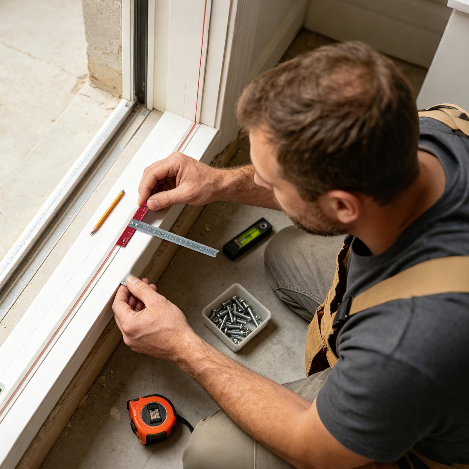 Woodworking And Carpentry - 木工定規 T 字型直角フレーミングマーキング定規ツール木工大工用直角位置決め正方形