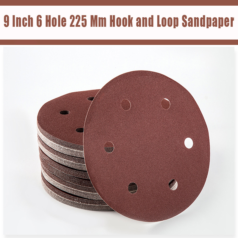 Woodworking Wallpaper - 20個入り 9インチ 6穴 225mm ウォールサンダー サンドペーパー