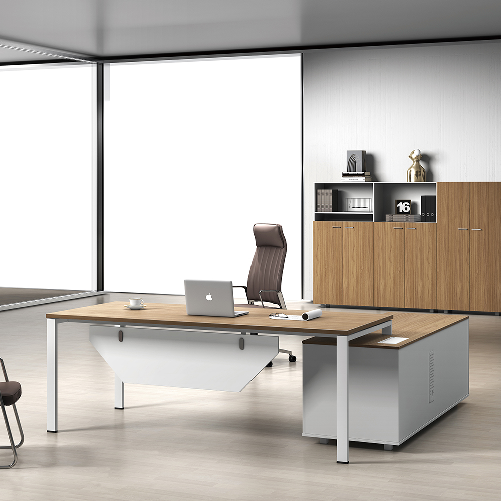 激安セール！モダンなL字型エグゼクティブオフィス家具、木製パ - Woodworking Desk Chair のレビューと価格