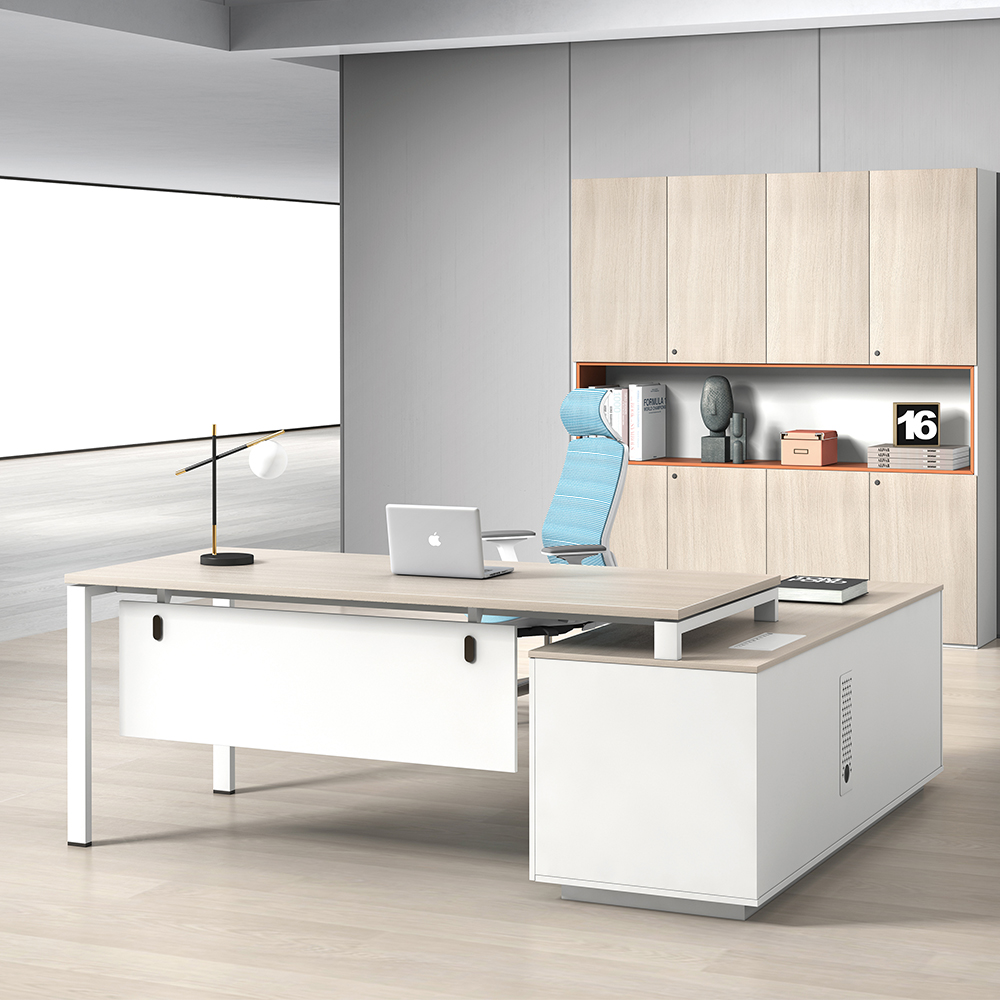 激安セール！モダンなL字型エグゼクティブオフィス家具、木製パ - Woodworking Desk Chair のレビューと価格