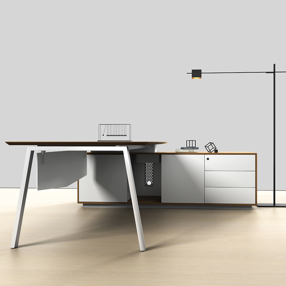 激安セール！モダンなL字型エグゼクティブオフィス家具、木製パ - Woodworking Desk Chair のレビューと価格