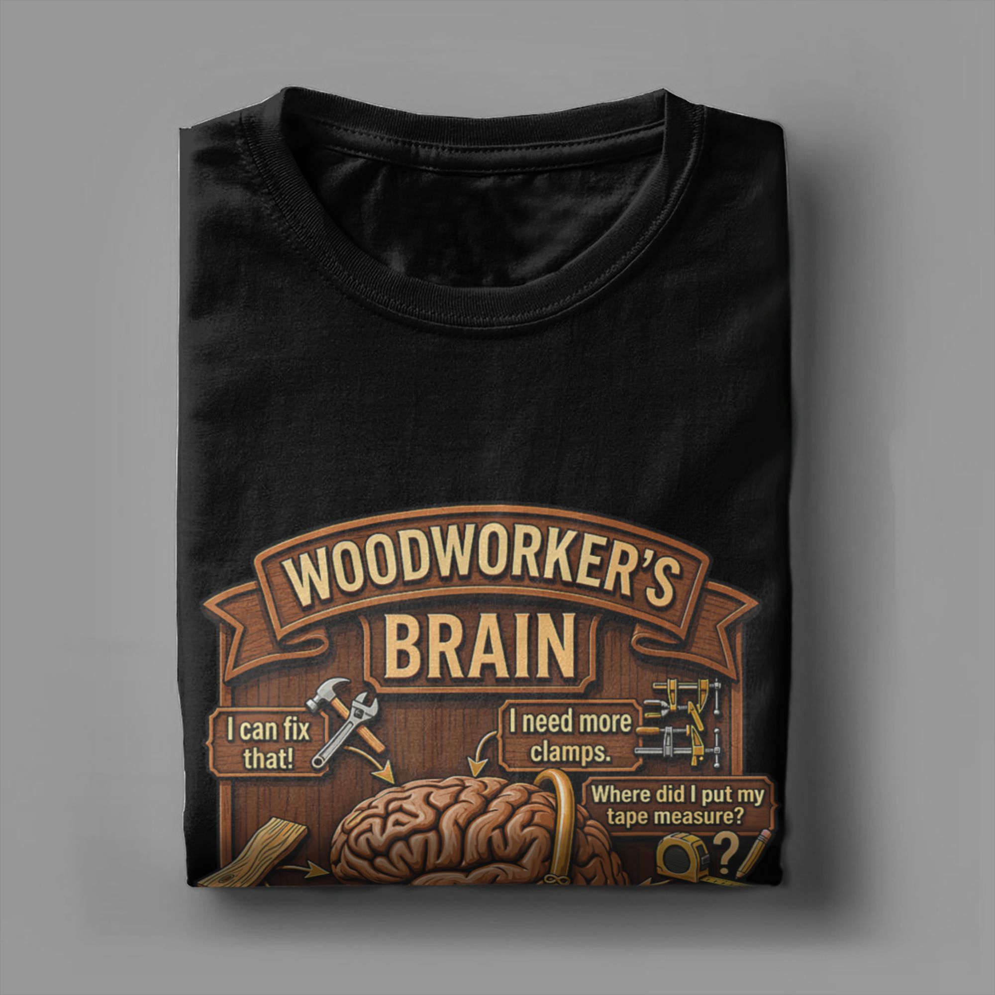 木工職人の脳面白い木工 Tシャツ男性用ヴィンテージコットン  - Woodworking Gift Ideas のレビューと価格