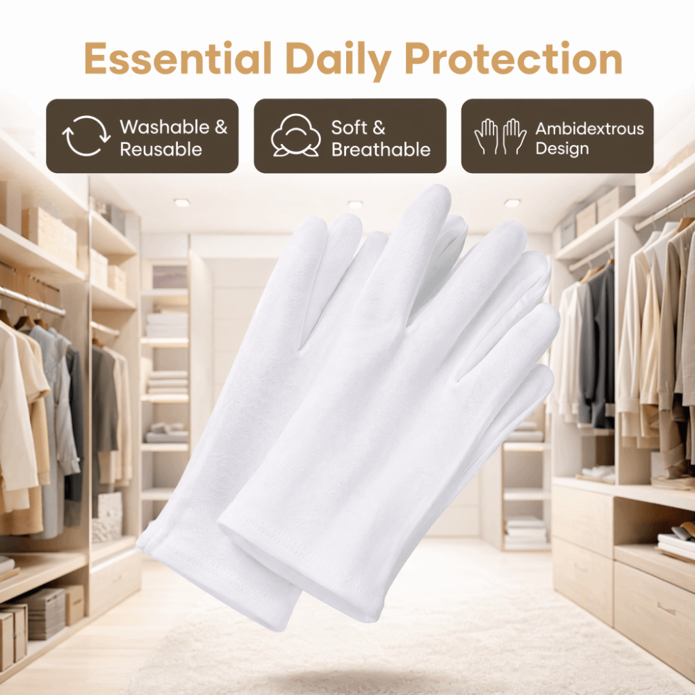 24 個の白色綿作業用手袋 8.46 インチ中型サイズ保護設 - Woodworking Gloves のレビューと価格