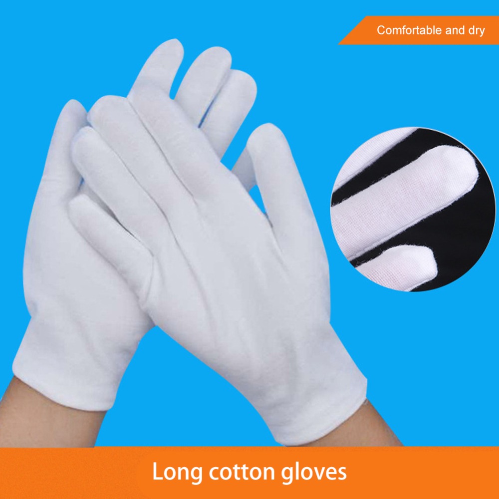 24 個の白色綿作業用手袋 8.46 インチ中型サイズ保護設 - Woodworking Gloves のレビューと価格