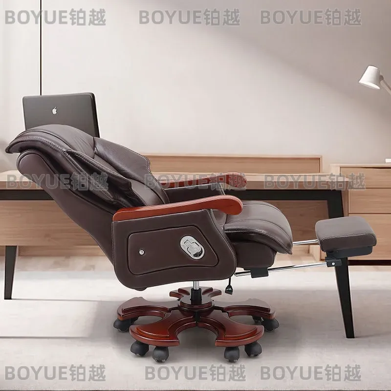 エグゼクティブレザーオフィスチェア、人間工学に基づいたコンピ - Woodworking Desk Chair のレビューと価格