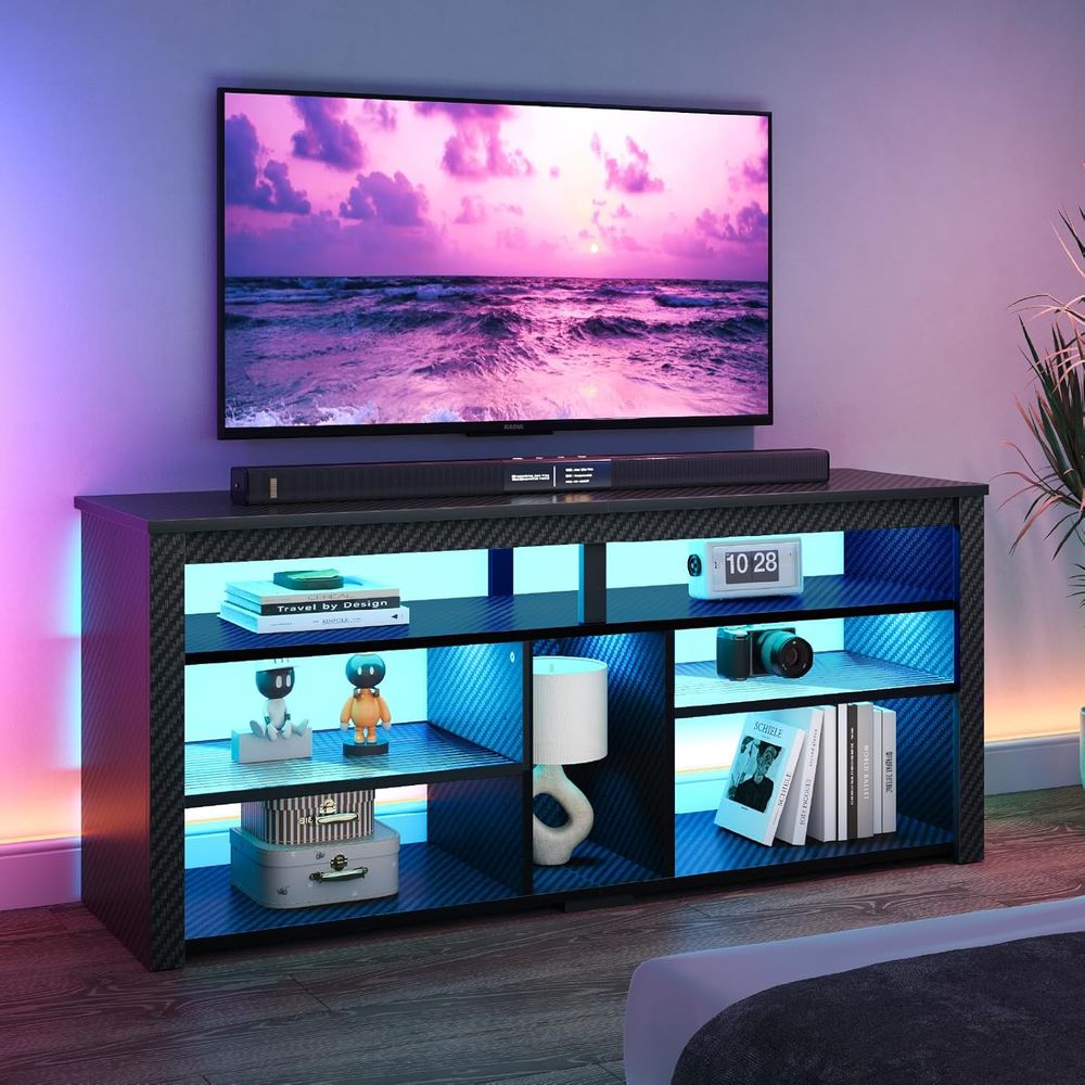 LEDハイタイプテレビ台、エンターテイメントセンター、または - Woodworking Tv のレビューと価格