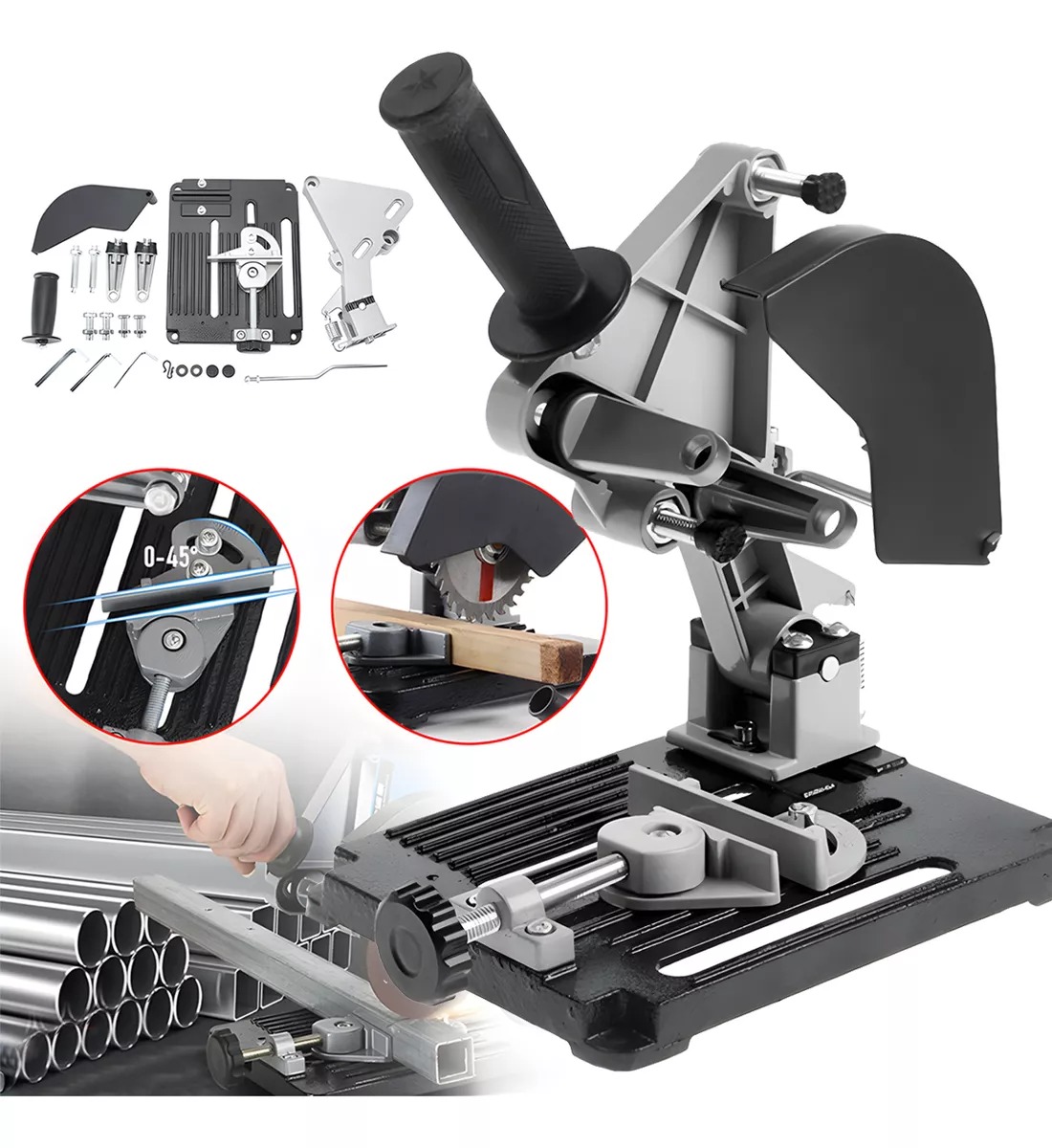 ユニバーサルアングルグラインダースタンド鋳鉄ベース固定切断ス - Woodworking Videos のレビューと価格