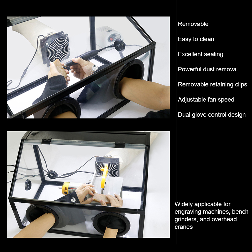 Tungfull 透明アクリル研磨ダストボックス ポータブル - Woodworking Gloves のレビューと価格