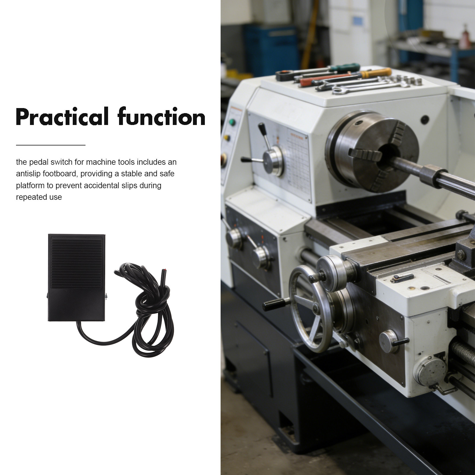 瞬間フットペダルスイッチ工作機械用ヘビーデューティオンオフフ - Woodworking Machines のレビューと価格