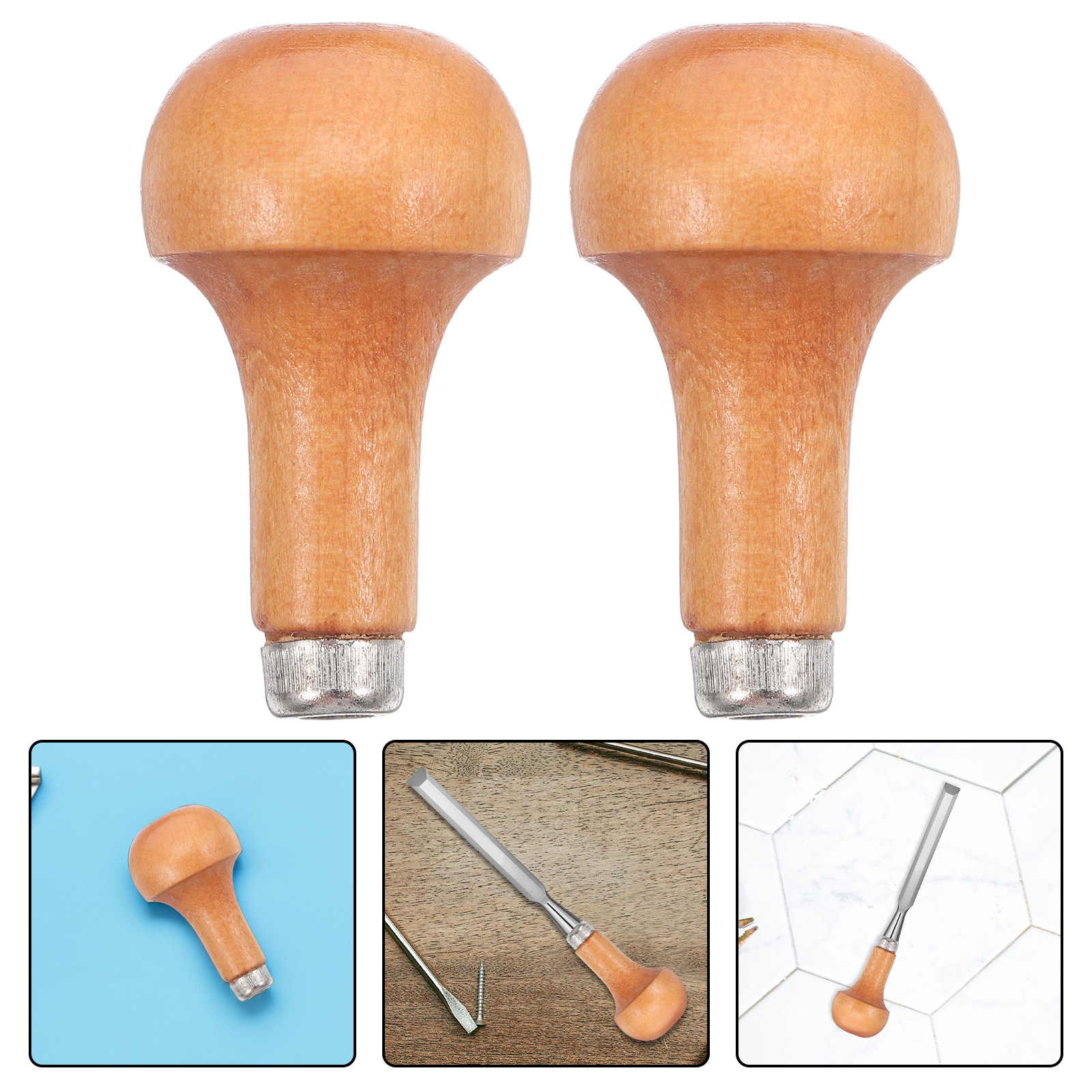 5個入り木工彫刻ツールハンドル、人間工学に基づいた丸い無垢材 - Woodworking Rasp のレビューと価格