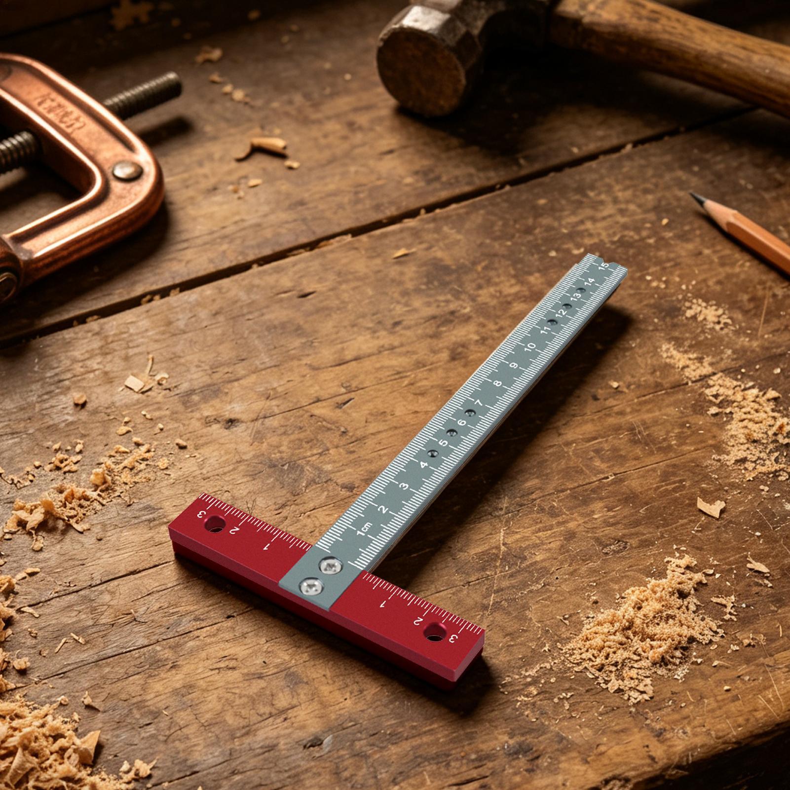 木工定規 T 形直角フレーミング位置決め定規ツール木工大工業 - Woodworking And Carpentry のレビューと価格