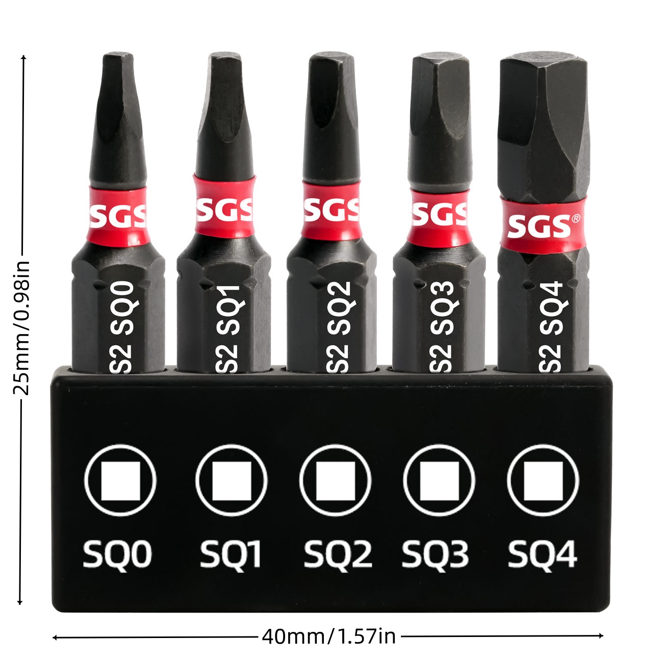 5個入り、25mmショートスクエアインパクトビット、S2鋼、 - Woodworking Asmr のレビューと価格