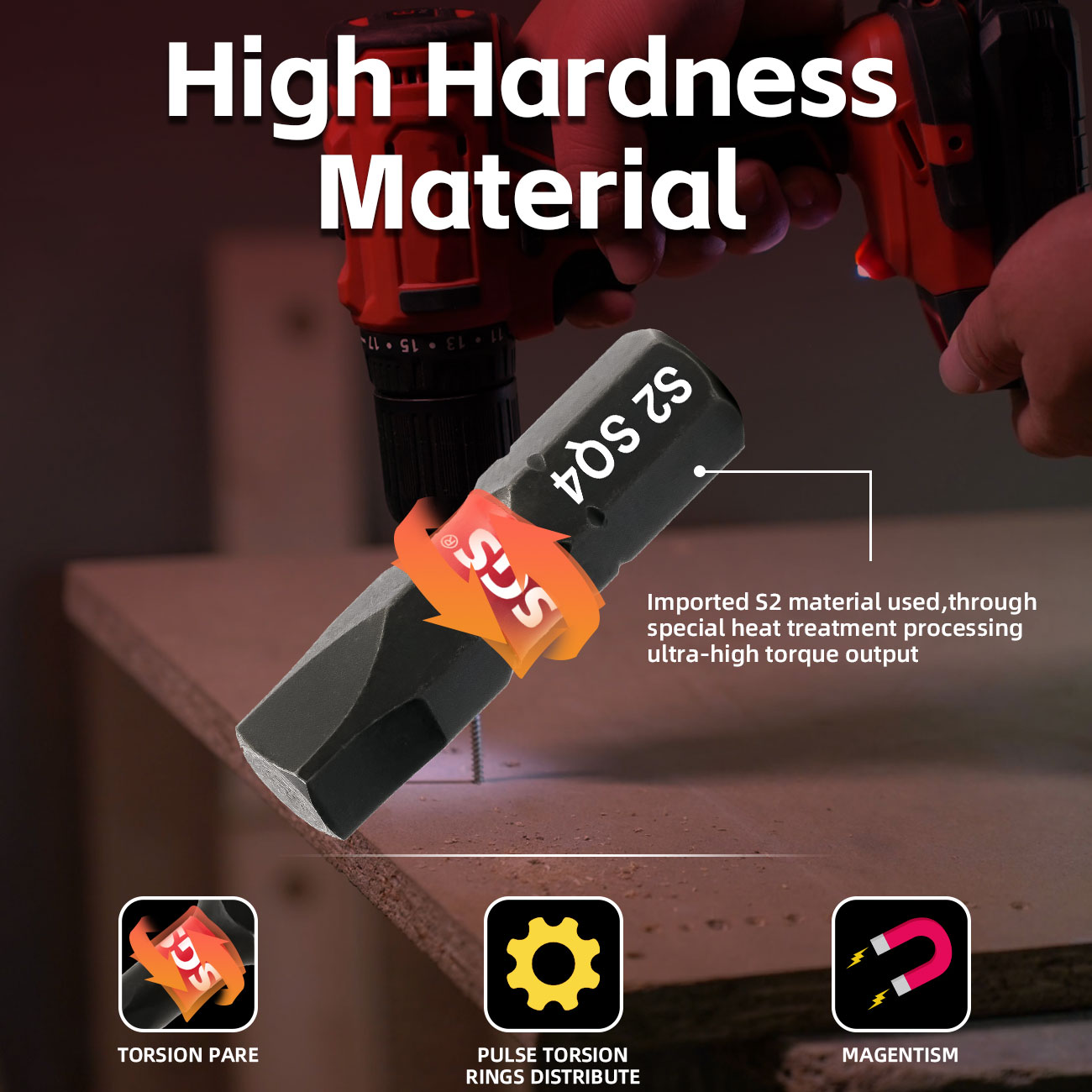 5個入り、25mmショートスクエアインパクトビット、S2鋼、 - Woodworking Asmr のレビューと価格