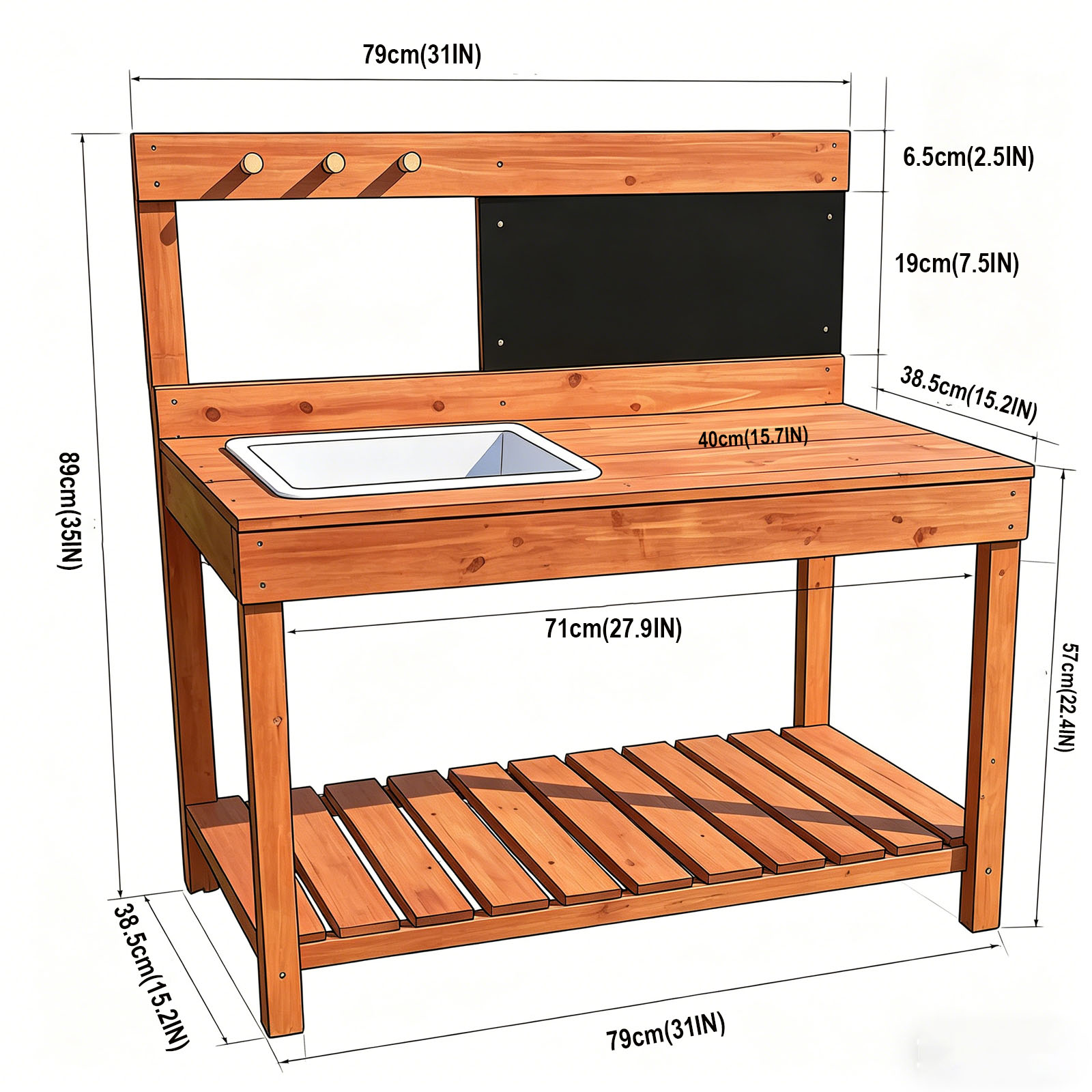 木製植木鉢台子供用屋外屋内庭園植栽テーブル作業台子供科学教育 - Workbench Woodworking のレビューと価格