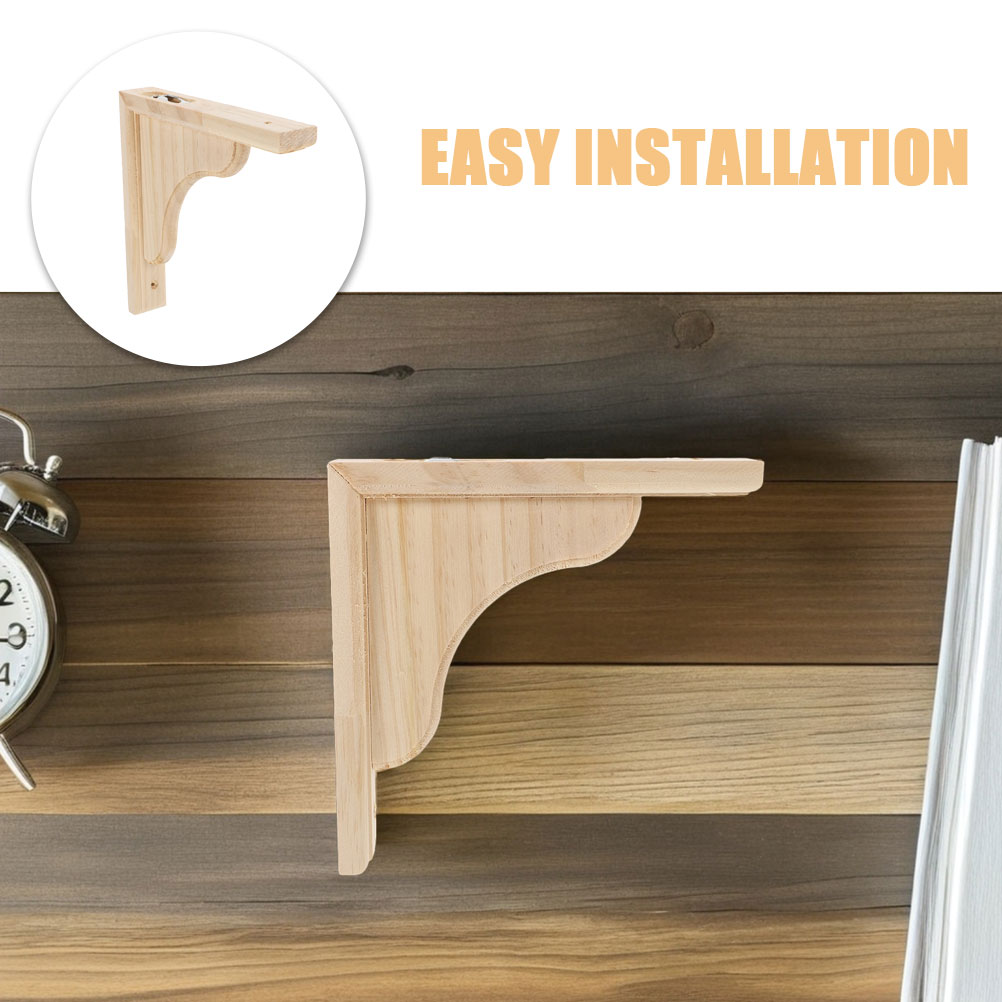 2 個の三角形の棚ブラケット天然木のコーベル未完成の塗装可能 - Woodworking Ebook のレビューと価格