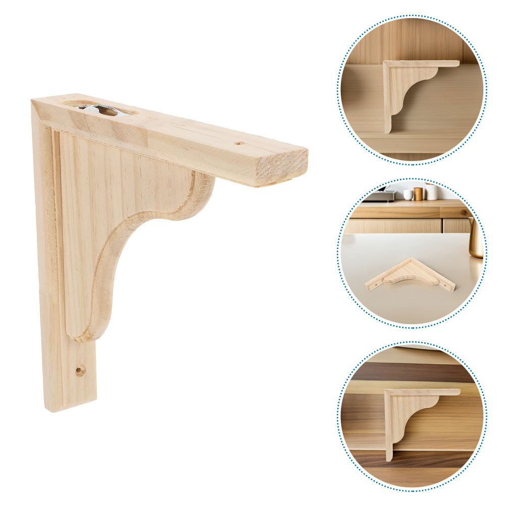 2 個の三角形の棚ブラケット天然木のコーベル未完成の塗装可能 - Woodworking Ebook のレビューと価格