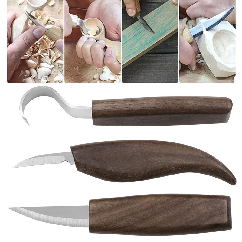 多仕様木工彫刻セット、クルミ彫刻ナイフ、シミター、木材切断ナ - Woodworking Gloves のレビューと価格