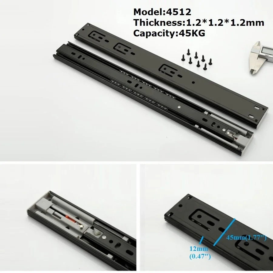 プッシュオープンリバウンド 3 倍黒取り外し可能なボールベア - Woodworking Quotes のレビューと価格