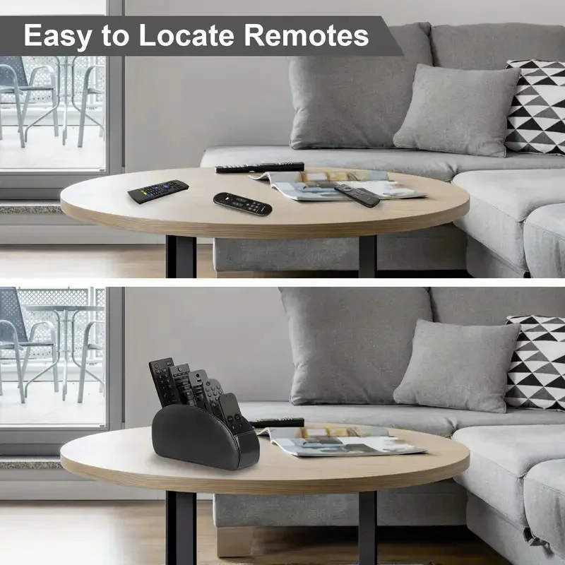 PUレザーリモコンホルダー、5つのコンパートメント付き、テレ - Woodworking Tv のレビューと価格