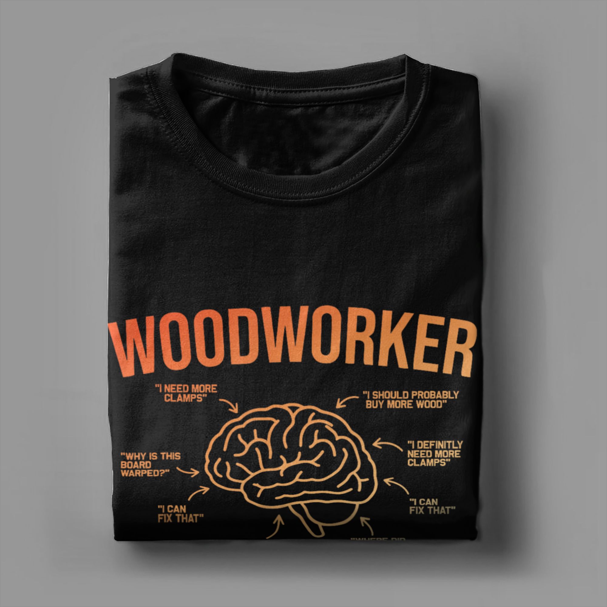 男性 Tシャツ木工職人脳面白い木工面白い純綿 Tシャツ半袖  - Woodworking Gift Ideas のレビューと価格