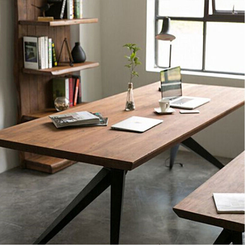 工場直販 2026年北欧風無垢材デスク錬鉄ロフトストリップテ - Woodworking Desk Chair のレビューと価格