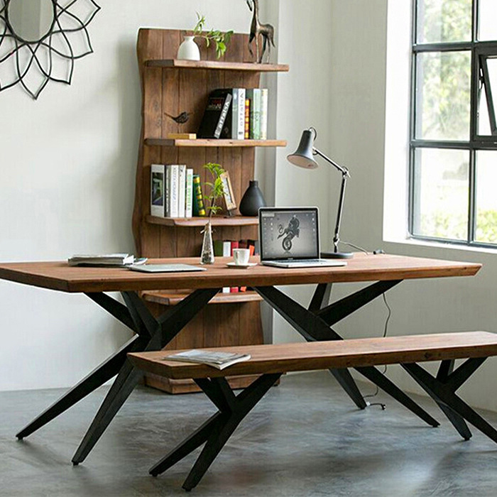 工場直販 2026年北欧風無垢材デスク錬鉄ロフトストリップテ - Woodworking Desk Chair のレビューと価格