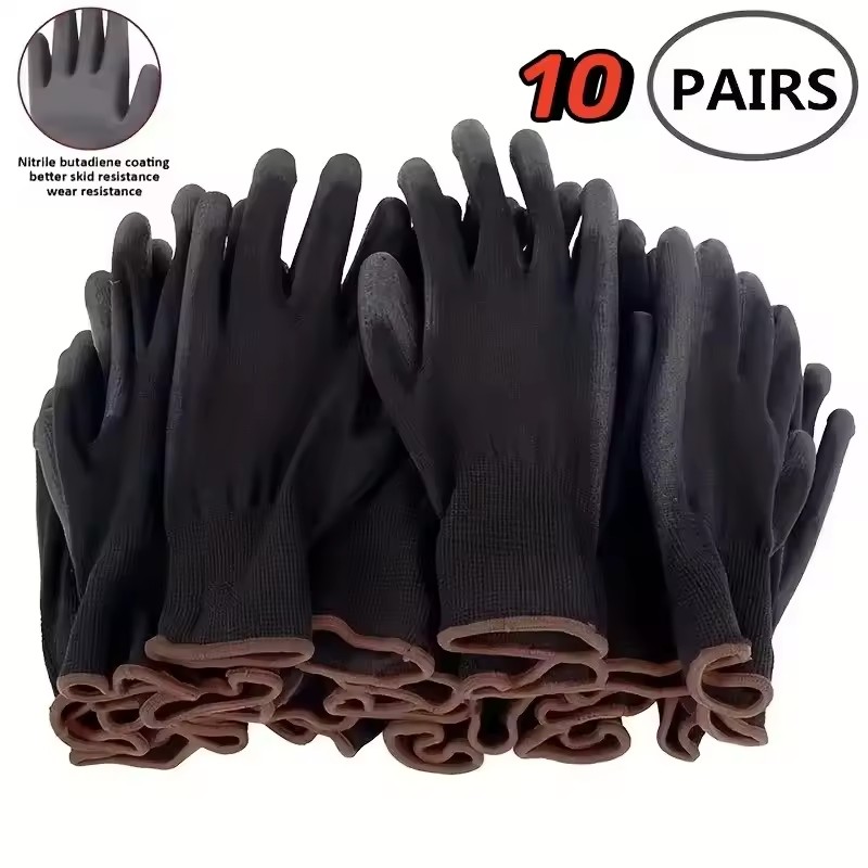 10 組の耐久性のある安全手袋 - 滑り止め、耐摩耗性、ガー - Woodworking Gloves のレビューと価格