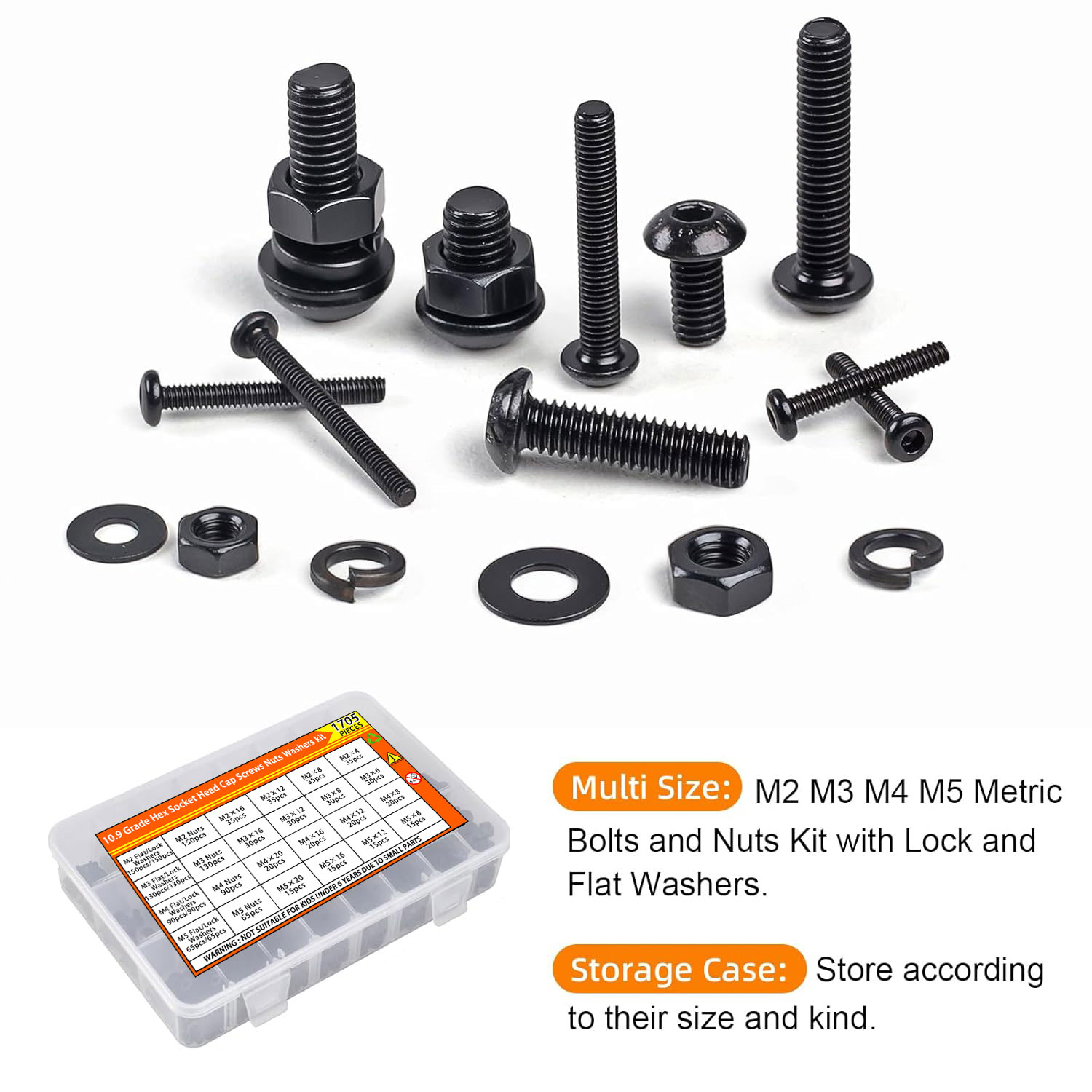 1705個入り 六角ボタンヘッドネジキット - M2 M3  - Woodworking Shops のレビューと価格