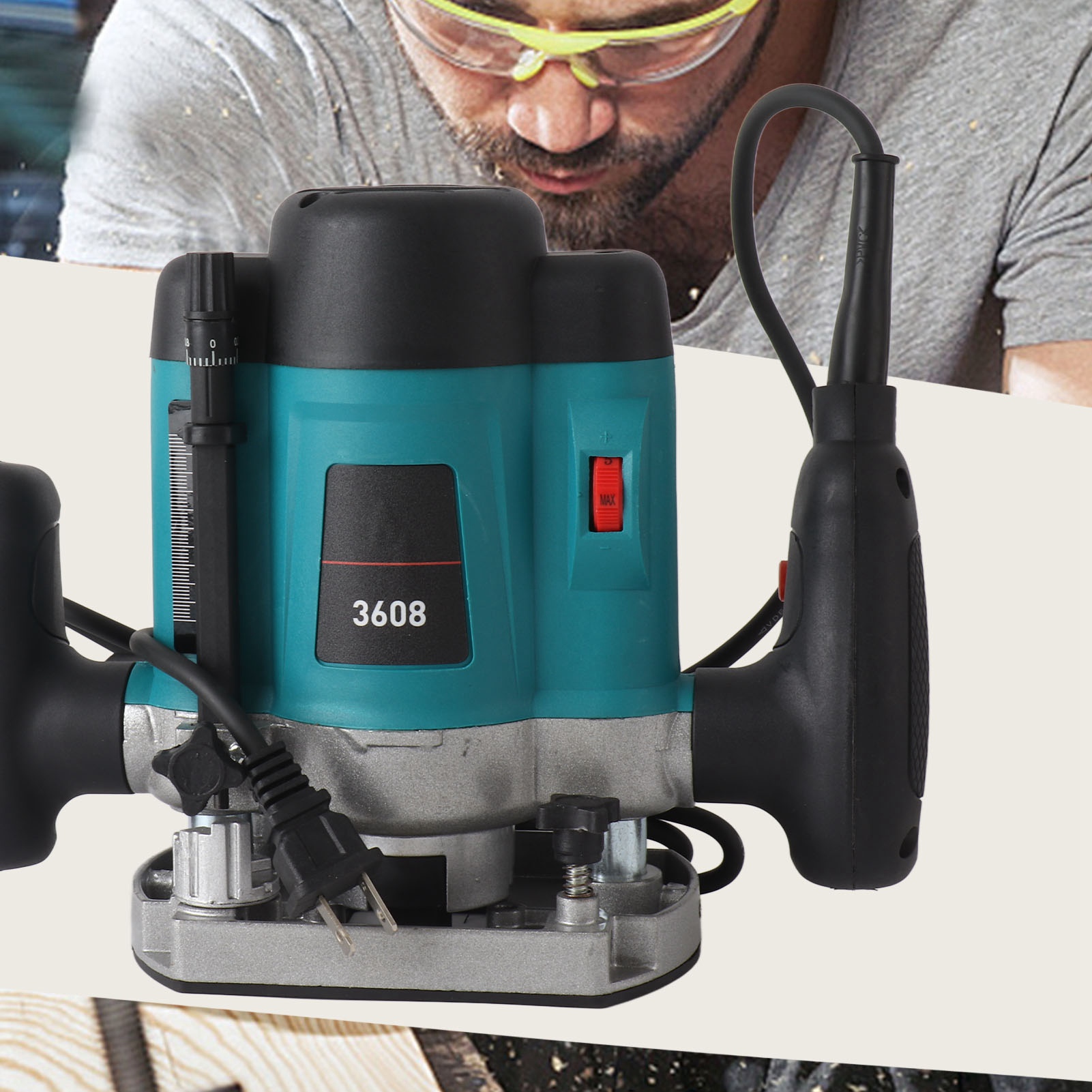 電動木工調整式多機能トリマールーター、彫刻、トリミング、溝切 - Woodworking Asmr のレビューと価格