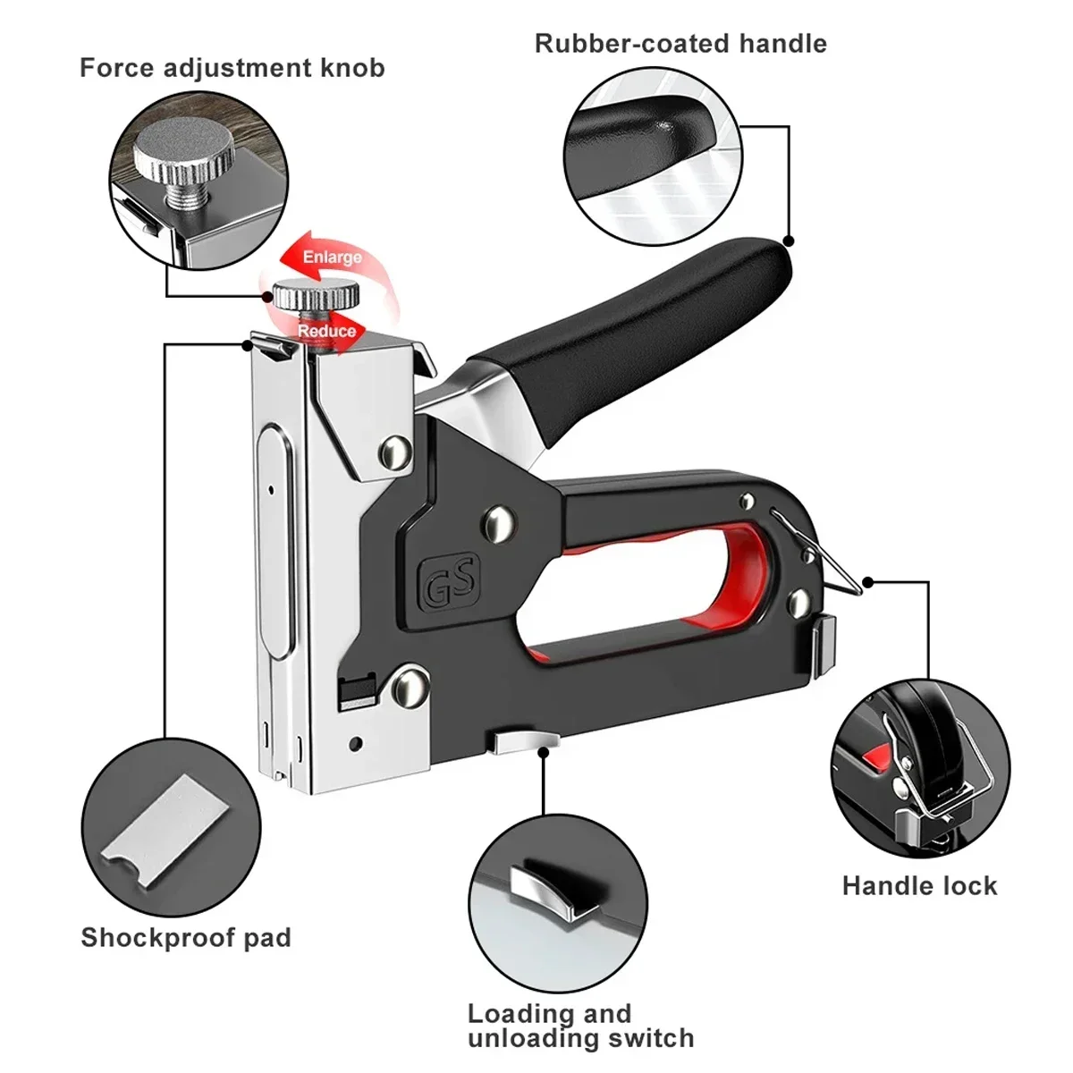 4in1手動釘打ち機、建築用ステープラー、エアネイル、木工用 - Woodworking Ebook のレビューと価格