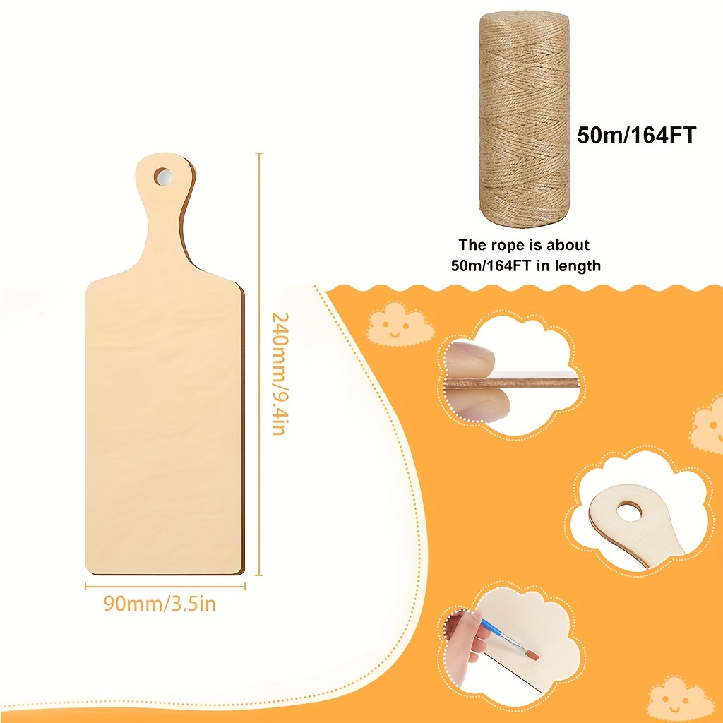 長い柄のミニ木製まな板,麻縄,小さなイノシシのまな板,感謝祭 - Woodworking Rasp のレビューと価格
